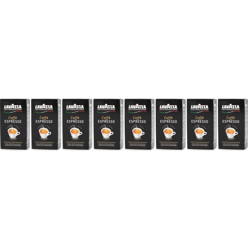 Lavazza Caffe Espresso koffie - gemalen koffie - 8 x 250 gram