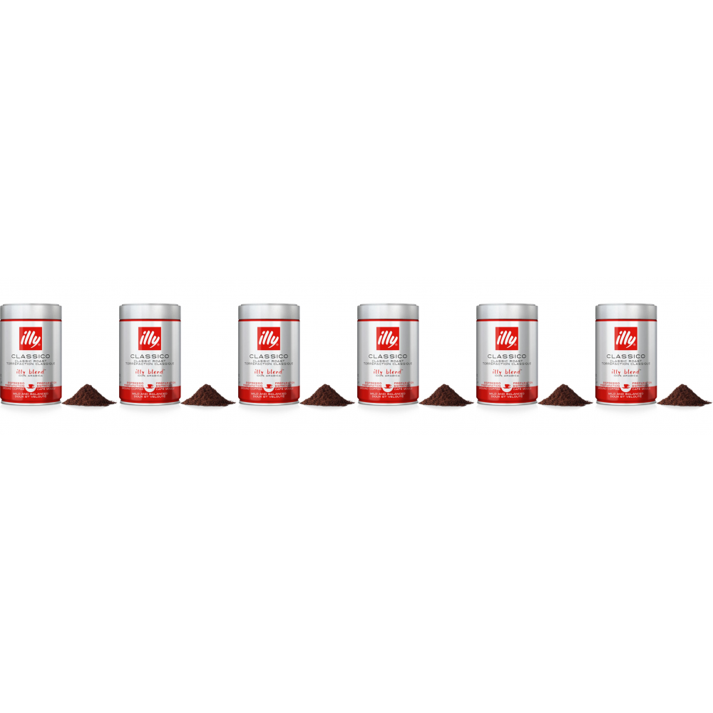 illy Classico - gemalen koffie - 6 x 250 gram