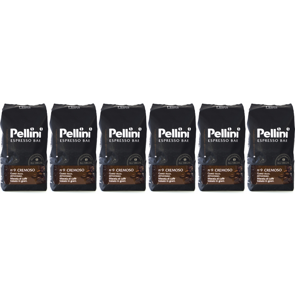 Pellini Espresso Bar No 9 Cremoso - koffiebonen - 6 x 1 kilo