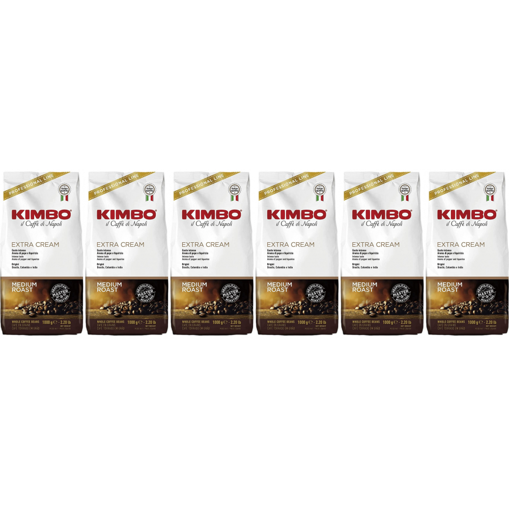Kimbo Espresso Bar Extra Cream - koffiebonen - 6 x 1 kilo