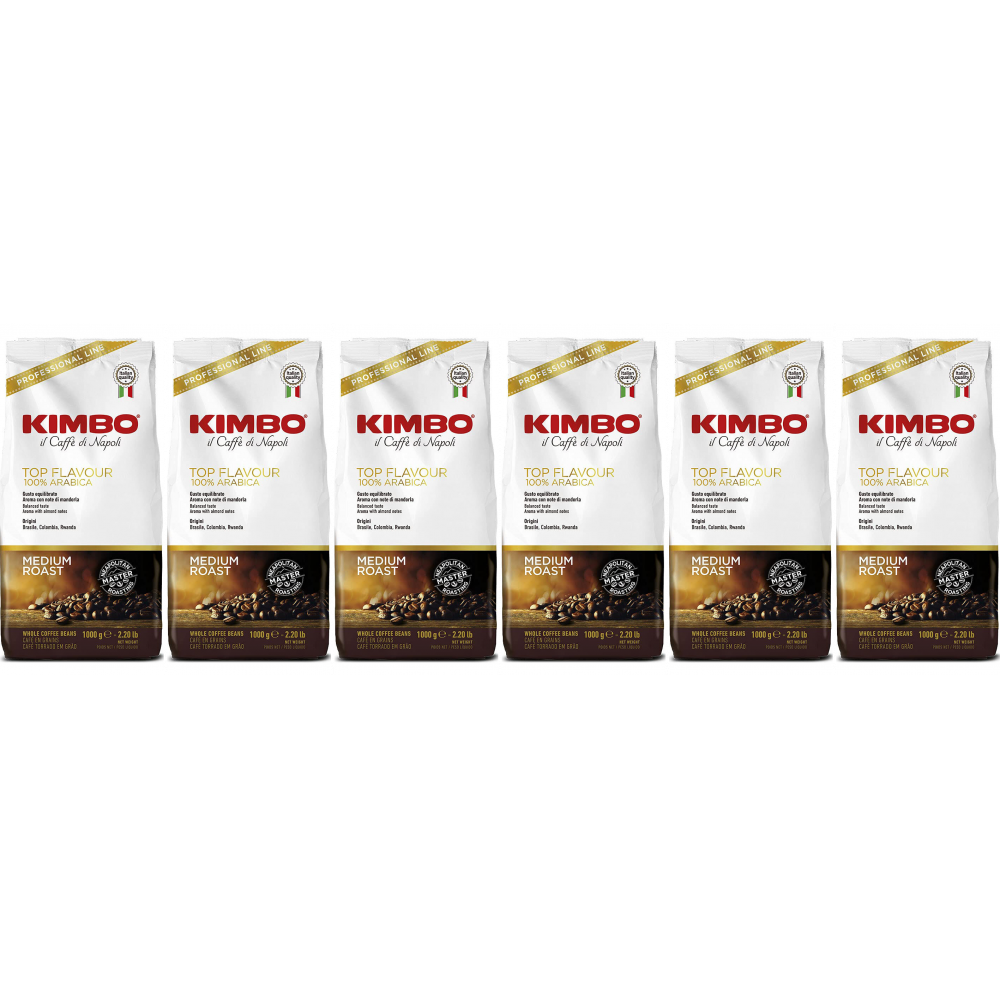 Kimbo Espresso Bar Top Flavour 100% arabica - koffiebonen - 6 x 1 kilo