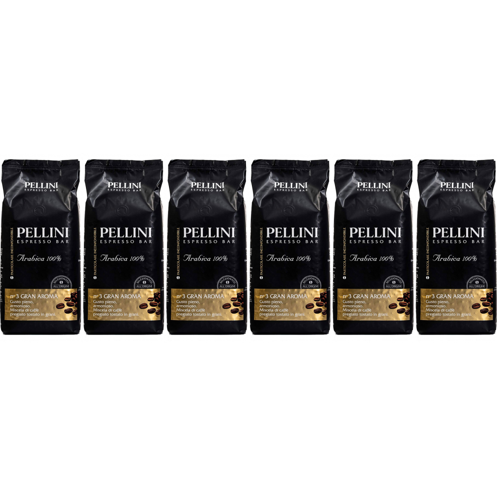 Pellini Espresso Bar No 3 Gran Aroma - koffiebonen - 6 x 1 kilo
