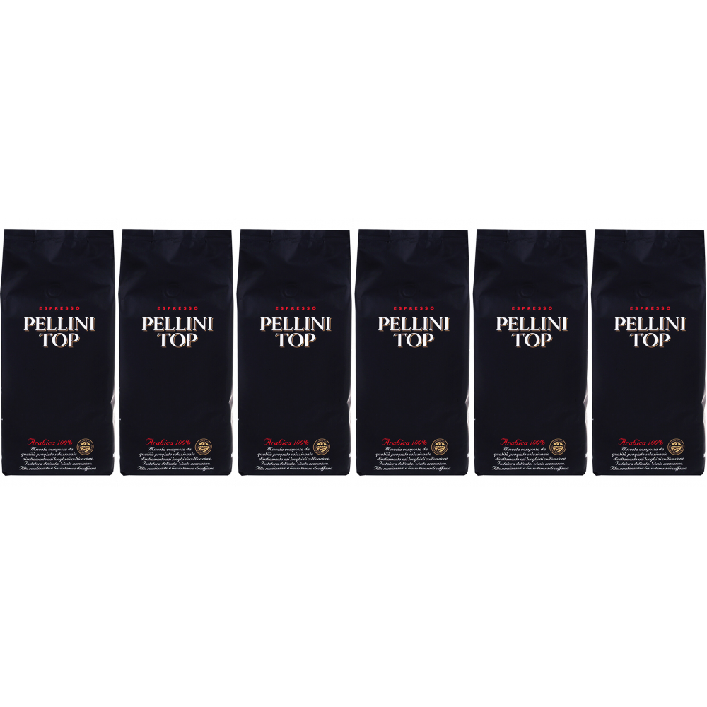 Pellini TOP 100% Arabica - koffiebonen - 6 x 1 kilo