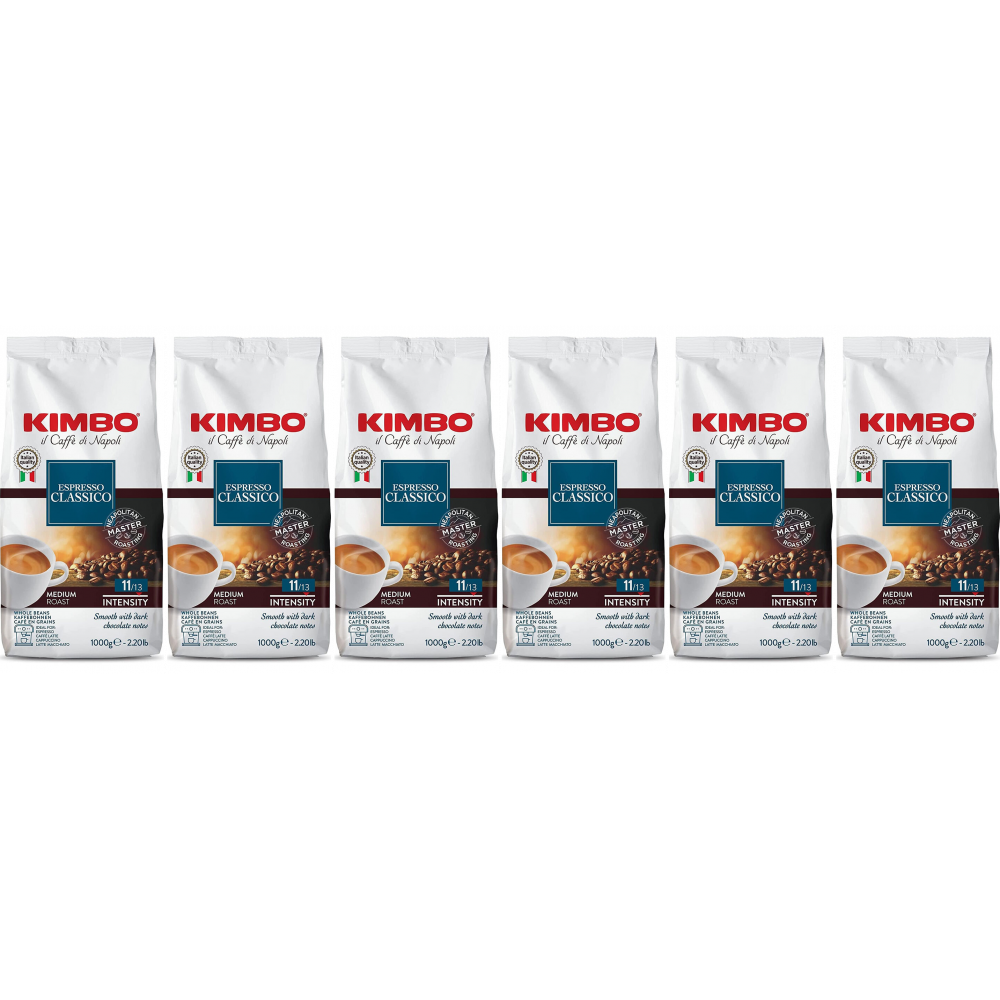 Kimbo Espresso Classico - koffiebonen - 6 x 1 kilo