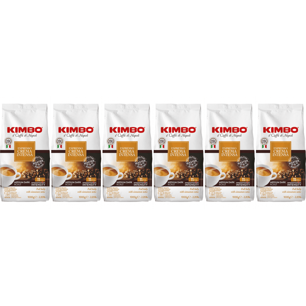 Kimbo Espresso Crema Intensa - koffiebonen - 6 x 1 kilo
