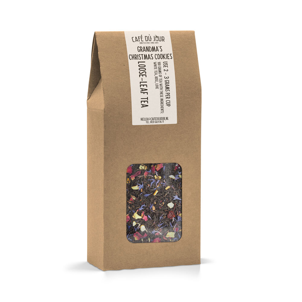 Oma&apos;s Kerstkoekjes - Zwarte Thee 100 gram - Café du Jour losse thee