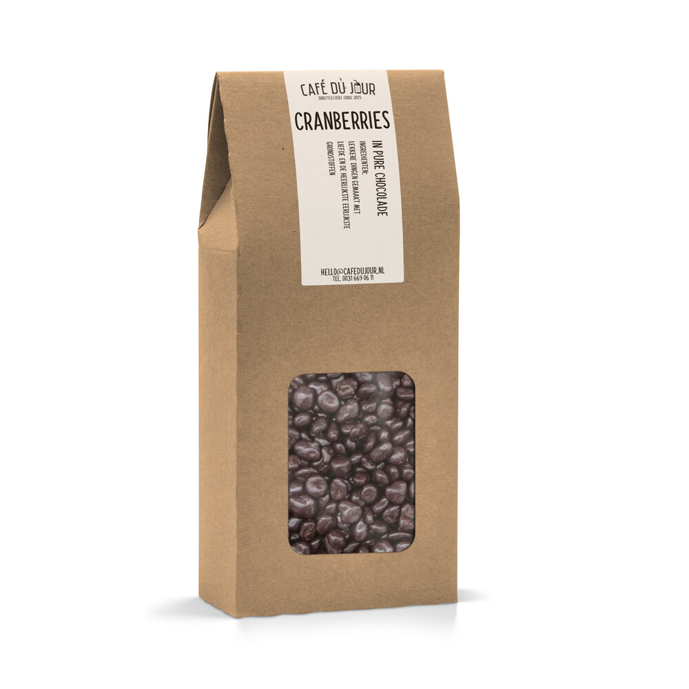 Cranberry&apos;s - pure chocolade - 250 gram