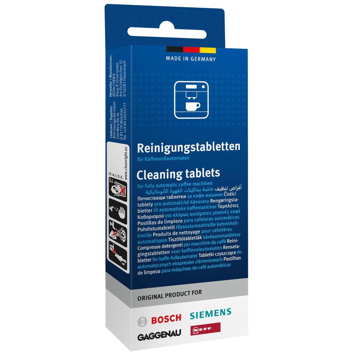 Bosch / Siemens reinigingstabletten koffiezetapparaat - 10 stuks