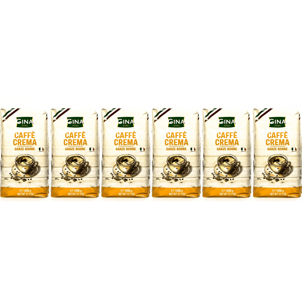 Gina caffè crema - koffiebonen - 6 x 1 kilo