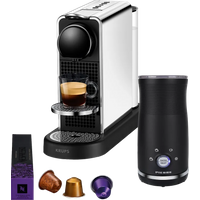 Krups Nespresso CitiZ Platinum XN610D RVS + Pierre Melkopschuimer