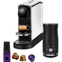 Krups Nespresso CitiZ Platinum XN610D RVS + Pierre Melkopschuimer