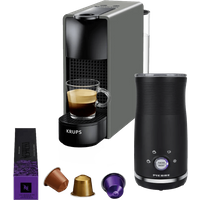 Krups Nespresso Essenza Mini XN110B Grijs + Pierre Melkopschuimer