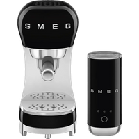 SMEG ECF12BLEU Zwart + melkopschuimer